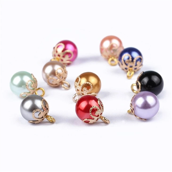 Decorative Beautiful Bridal Ball Pearl Shank Button For Clothing