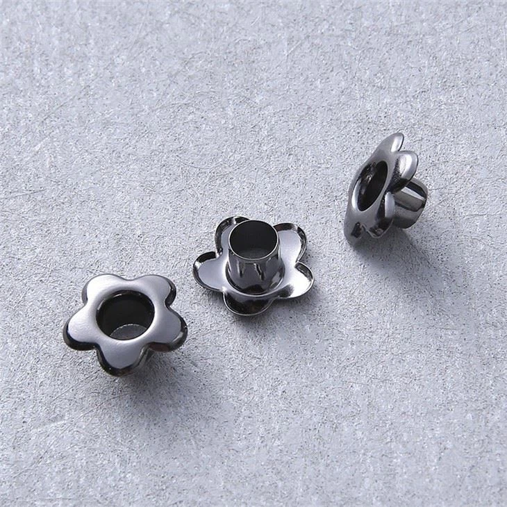 Polygonal Eyelet Pentagram Plum Metal Eyelets