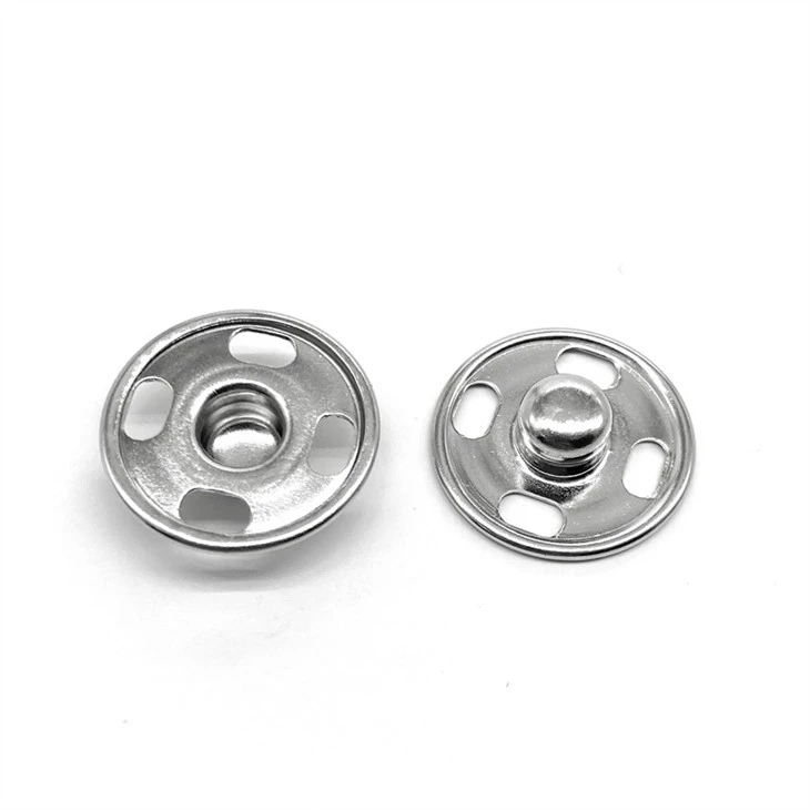 Silver Metal Snap Fasteners Press Button Hidden Discount Metal Buttons