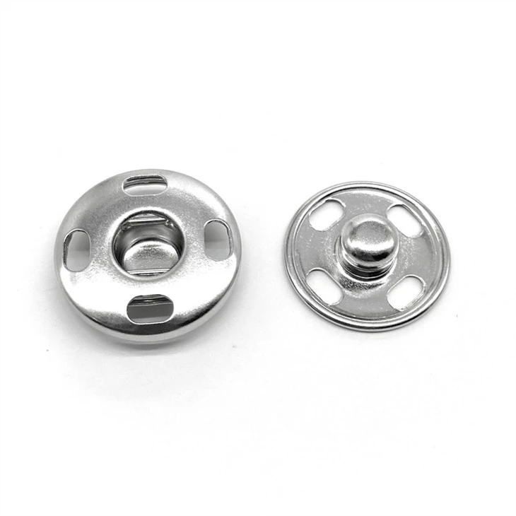 Silver Metal Snap Fasteners Press Button Hidden Discount Metal Buttons