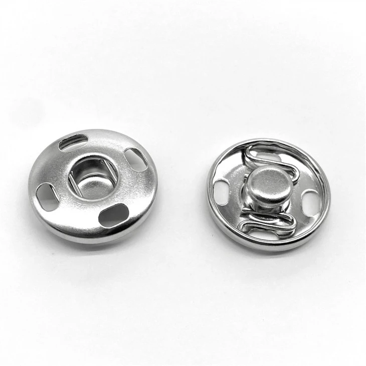 Silver Metal Snap Fasteners Press Button Hidden Discount Metal Buttons